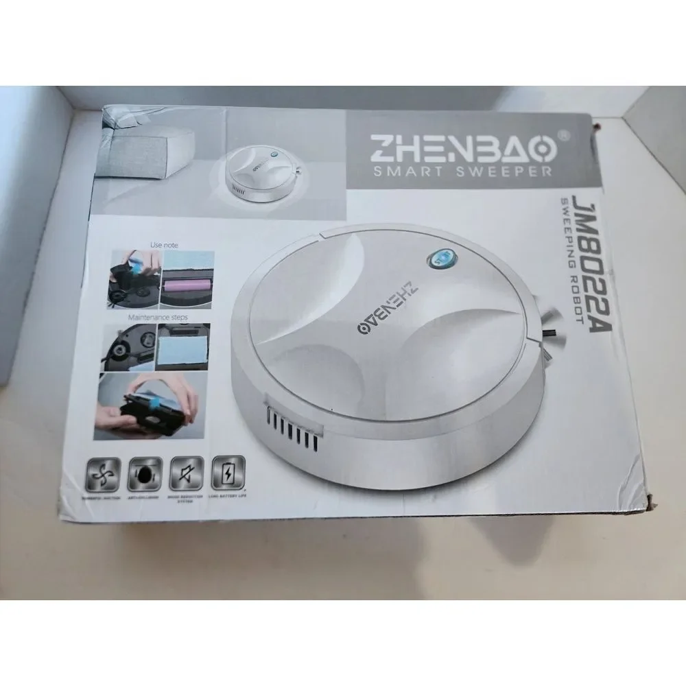 Zhenbao Model # JM8022A Smart Sweeping Robot Color: White New Unused in box